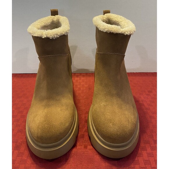 Steve Madden Women's Hatcher Leather Chestnut Suede Ankle Boot Sz 8.5 - Picture 1 of 9